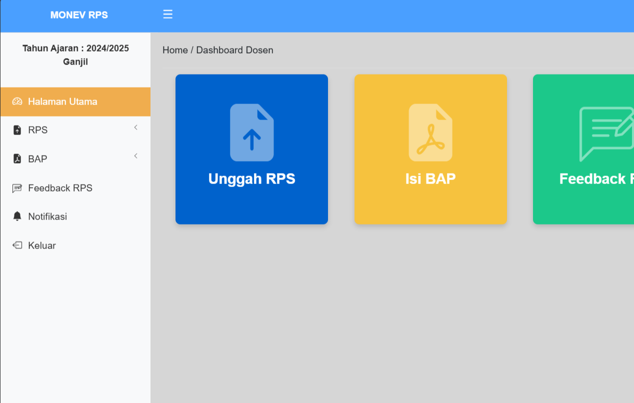Monev RPS (Monitoring dan Evaluasi RPS)